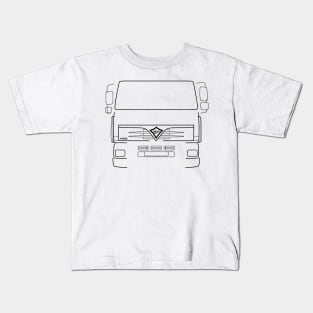 Classic Foden Alpha 3000 lorry black outline graphic Kids T-Shirt